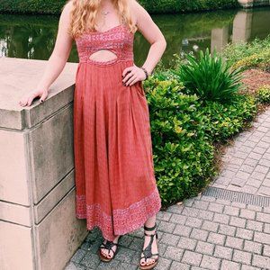 Free People Wide-legged jumpsuit keyhole cutout